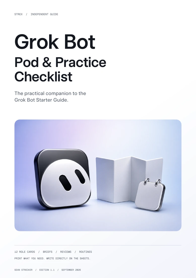 Grok Bot Pod and Practice Checklist cover