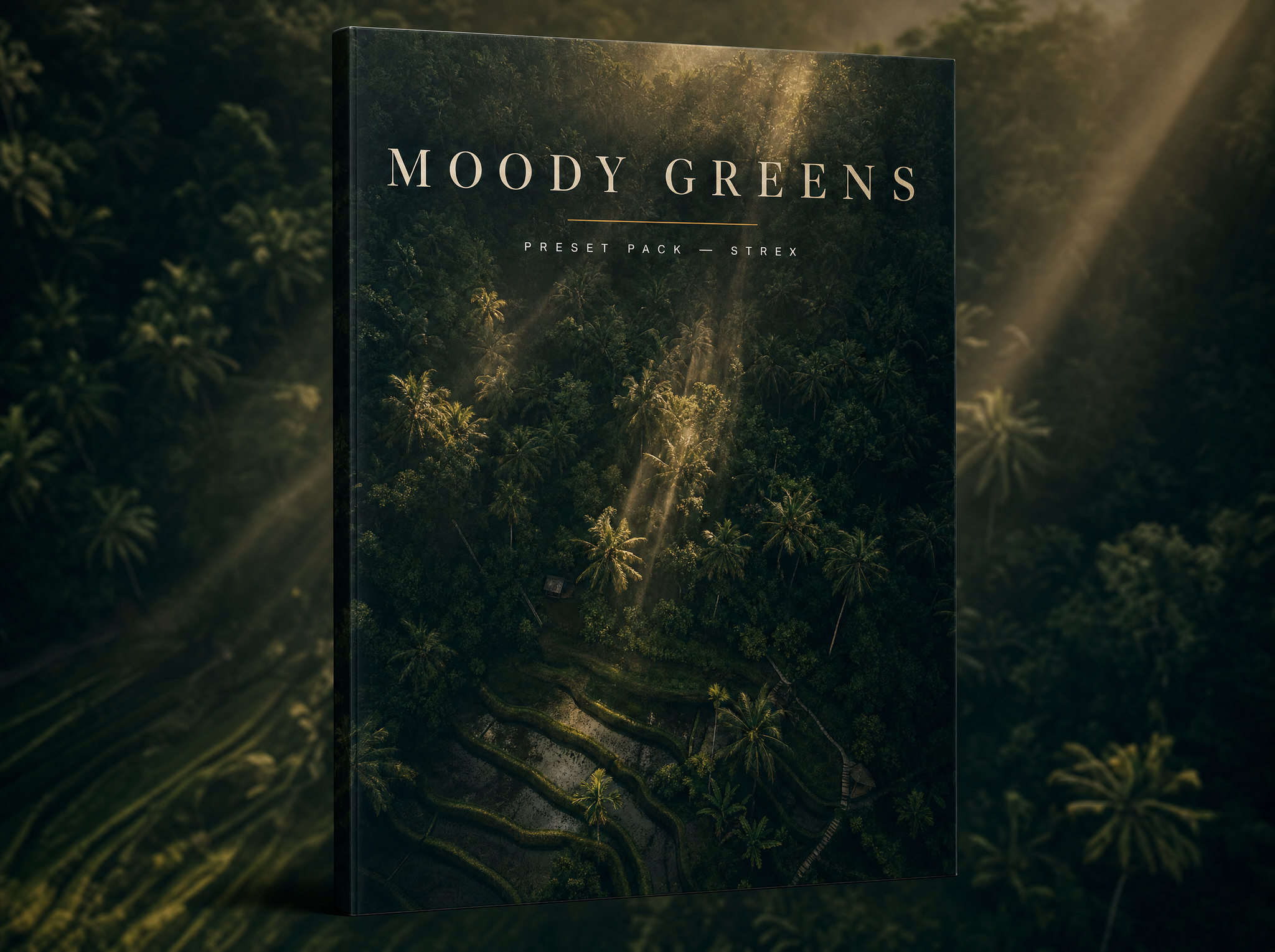 Moody Greens Lightroom preset pack 4:3 product artwork
